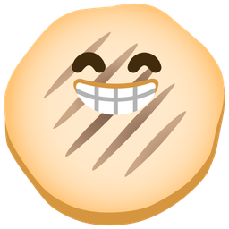 Flatbread and Beaming face with smiling eyes