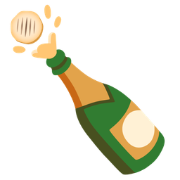 flatbread and bottle with popping cork