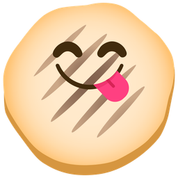 Flatbread and Face savoring food