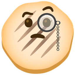 flatbread and face with monocle