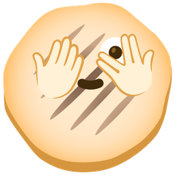 flatbread and face with peeking eye