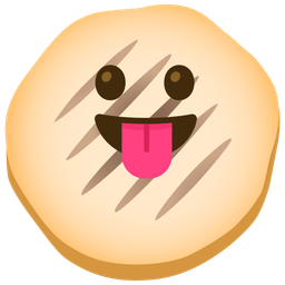 Flatbread and Face with tongue