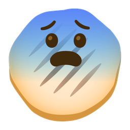 flatbread and fearful face