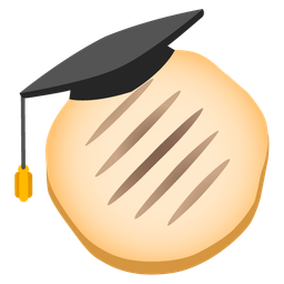 flatbread and graduation cap