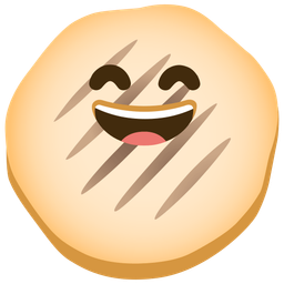 Flatbread and Grinning face with smiling eyes