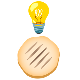 flatbread and light bulb