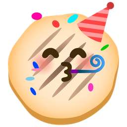 flatbread and partying face