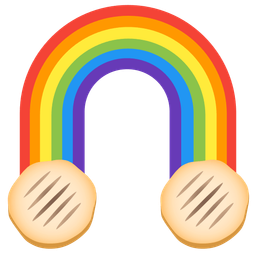 flatbread and rainbow