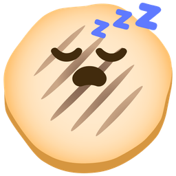 flatbread and sleeping face