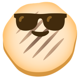 flatbread and smiling face with sunglasses