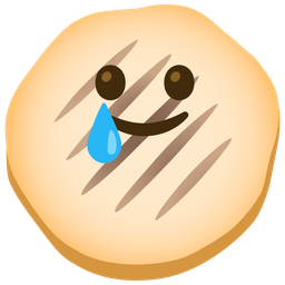Flatbread and Smiling face with tear