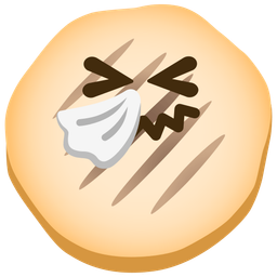 flatbread and sneezing face