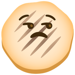 flatbread and unamused face