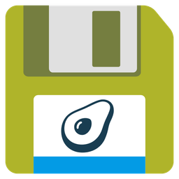 Floppy disk and Avocado