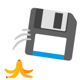 Floppy disk and Banana