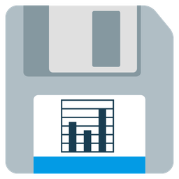 Floppy disk and Bar chart