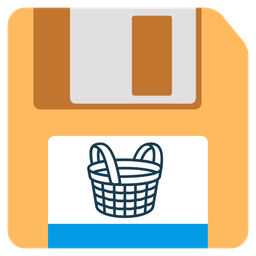 Floppy disk and Basket