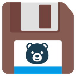 Floppy disk and Bear