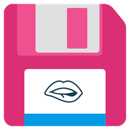 Floppy disk and Biting lip