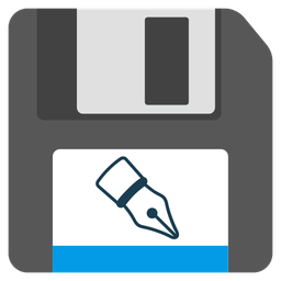 Floppy disk and Black nib