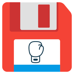 Floppy disk and Boxing glove