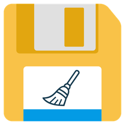Floppy disk and Broom