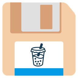 Floppy disk and Bubble tea
