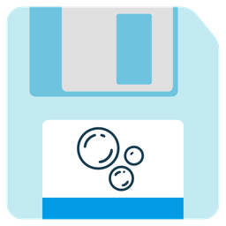 Floppy disk and Bubbles