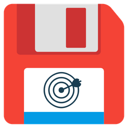Floppy disk and Bullseye