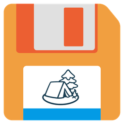 Floppy disk and Camping