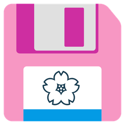 Floppy disk and Cherry blossom