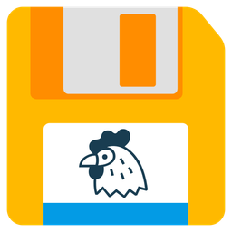 Floppy disk and Chicken
