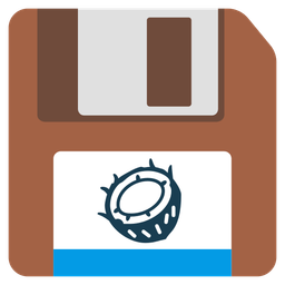 Floppy disk and Coconut