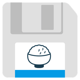 Floppy disk and Cooked rice