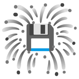 Floppy disk and Fireworks