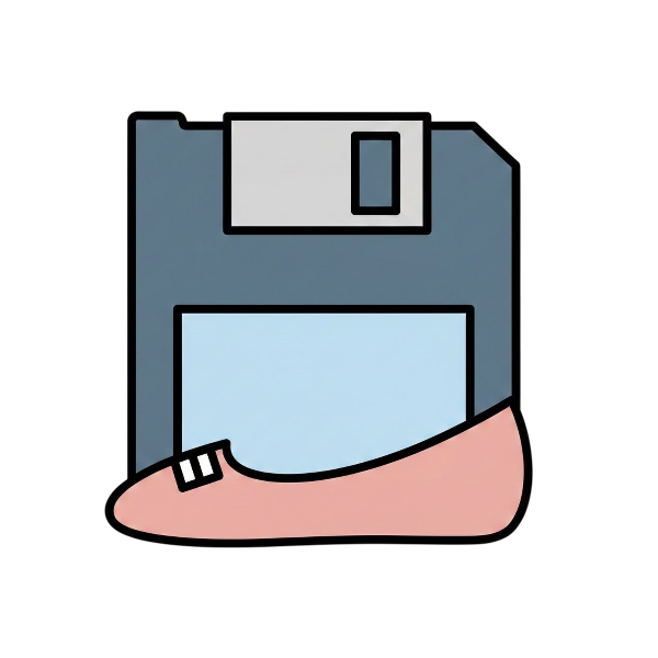Floppy disk and Flat shoe