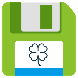 Floppy disk and Four leaf clover