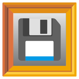 Floppy disk and Framed picture