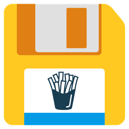 Floppy disk and French fries