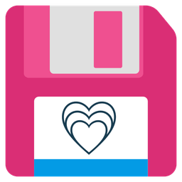 Floppy disk and Growing heart