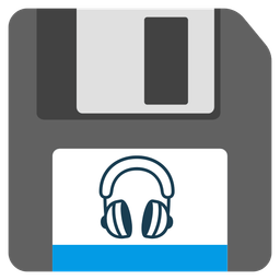 Floppy disk and Headphone