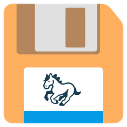 Floppy disk and Horse
