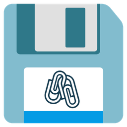 Floppy disk and Linked paperclips