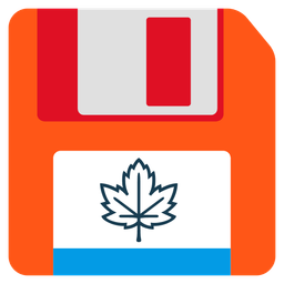 Floppy disk and Maple leaf