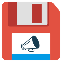 Floppy disk and Megaphone