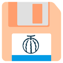 Floppy disk and Melon