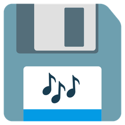 Floppy disk and Musical notes
