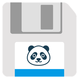 Floppy disk and Panda