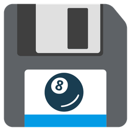 Floppy disk and Pool 8 ball