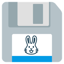 Floppy disk and Rabbit face